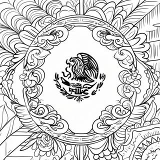 Мексиканський Прапор Розмальовки