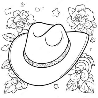 Rozmalovka Milikh Kovboiskikh Kapeliukhiv Z Kvitami 109058-45927