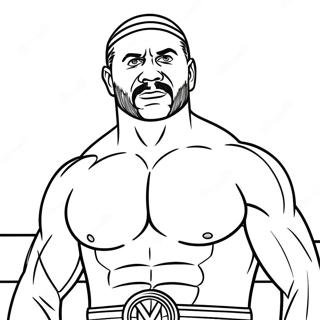 Розмальовка Реслера Wwe В Дії Розмальовки