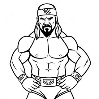 Розмальовка Реслера Wwe В Дії Розмальовки