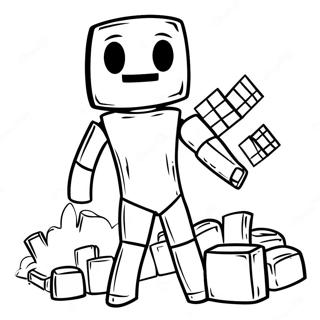 Endermen Z Blokom Rozmalovka 111270-47665