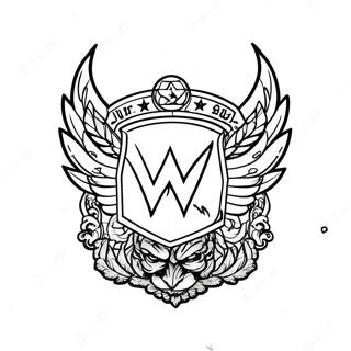 Розмальовка Логотип Wwe Розмальовки