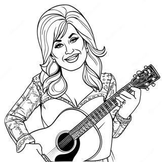 Rozmalovka Dolli Parton Z Gitaroiu 115614-51167