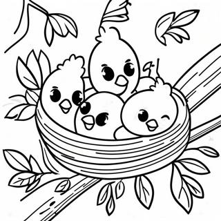 Rozmalovka Gnizduvannia Kardinaliv Na Derevi 118374 53578