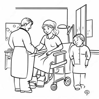 Supergeroi Medsestra Shcho Dopomagaie Patsiientam Rozmalovka 118962-54032