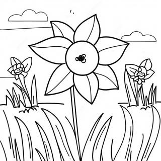 Rozmalovka Realistichnogo Nartsisa V Sadu 120659-55361