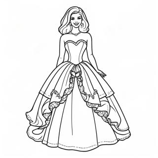 Rozmalovka Vintazhnoyi Lialki Barbi V Sukni 123355-57683