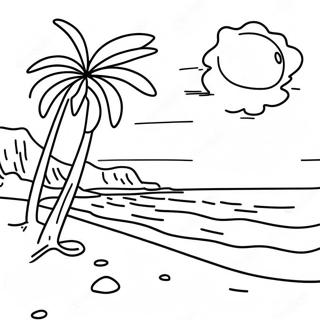 Soniachnii Zakhid Na Pliazhi Alokha Dlia Rozmalovki 132030-64637