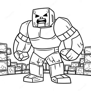 Serditii Zaliznii Golem Z Minecraft Rozmalovka 133595-65850