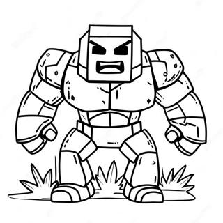 Serditii Zaliznii Golem Z Minecraft Rozmalovka 133595-65851