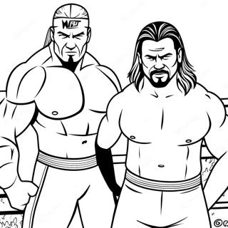 Розмальовка Суперзірок Wwe В Дії Розмальовки