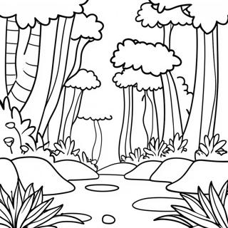 Rozmalovka Pishnogo Zelenogo Tropichnogo Lisu 139438-70558