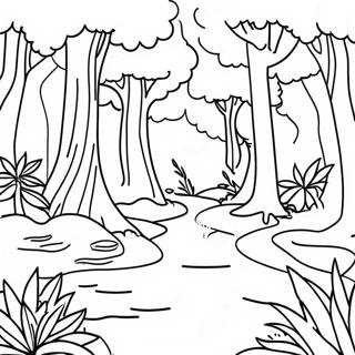 Rozmalovka Pishnogo Zelenogo Tropichnogo Lisu 139438-70560