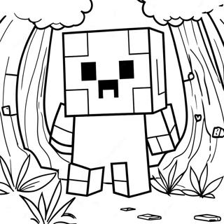 Rozmalovka Kriper Z Minecraft U Lisi 1451-983
