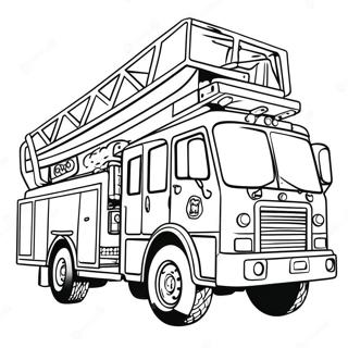 Rozmalovka Pozhezhnoyi Mashini Z Vitiagnutoiu Drabinoiu 14990-3276
