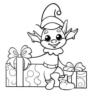 Radisnii Elf Shcho Prikrashaie Podarunki Rozmalovka 25165-5493