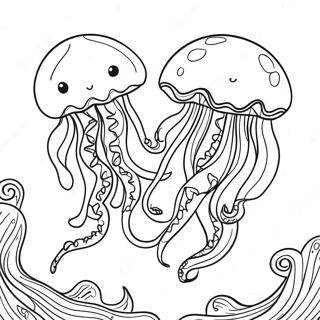 Rozmalovka Elegantnoyi Meduzi Z Plivuchimi Shchupaltsiami 28953-6311
