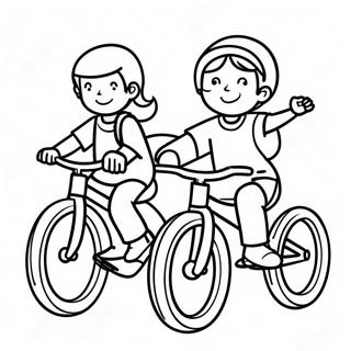 Diti Khokinsa Yidut Na Velosipedakh Rozmalovka 32727-7141