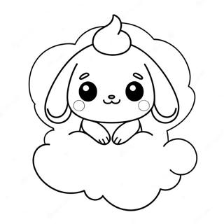 Rozmalovka Z Sinnamorollom Shcho Sidit Na Khmari 3295-1028