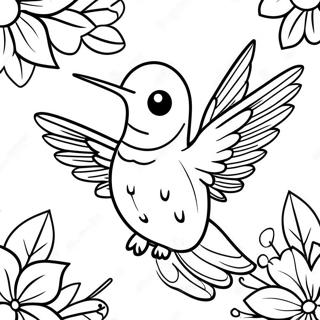 Iaskravii Kolibri Z Tropichnim Fonom Rozmalovka 36516 7985