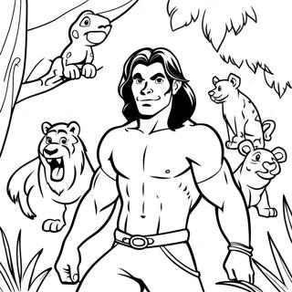 Tarzan Z Dzhunglevimi Tvarinami Rozmalovka 54363-11903