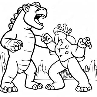 Rozmalovka Godzilli Proti King Konga 5992-140