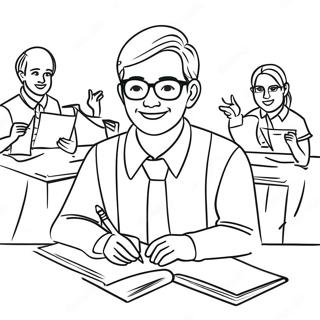 Druzhnii Vchitel Zi Studentami Rozmalovka 62056-13671