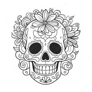 Rozmalovka Kolorovogo Cherepa Dnia Mertvikh 69216-15154