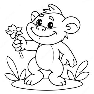 Rozmalovka Vitivkovii Trol Shcho Graie Z Kvitami 7189-1507