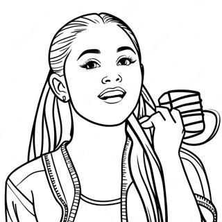 Ariana Grande Spivaie Na Stseni Rozmalovka 72623-16344