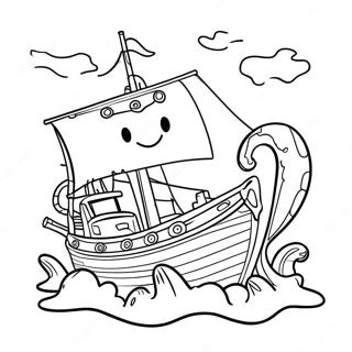 Prigodnitskii Pidlitkovii Kraken Shcho Doslidzhuie Zatoplenii Korabel Rozmalovka 72752 16437