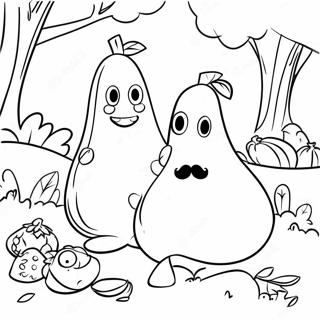 Пікнік Персонажів Veggietales Розмальовка Розмальовки