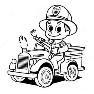 Rozmalovka Patrulia Pesikiv Marshal Z Pozhezhnoiu Mashinoiu 830-1126