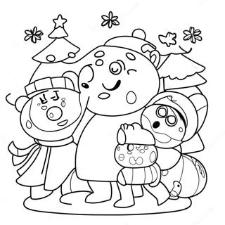 Storinka Dlia Rozmalovki Rizdvianoyi Prigodi Peppi Ta Druziv 85262-26251