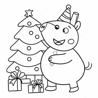 Storinka Dlia Rozmalovki Peppi Iaka Prikrashaie Rizdvianu Ialinku 85264-26258