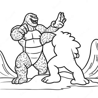 Rozmalovka Godzilla Proti Konga 85313-26288