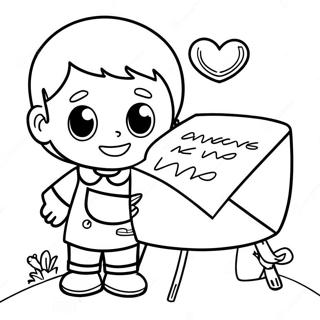 Rozmalovka Smishnii Khlopchik Shcho Nadsilaie List Liubovi 88805-29188