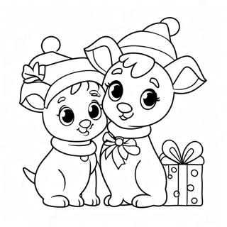 Rozmalovka Radisnikh Elfiv Z Rizdvianimi Podarunkami 90171 30245