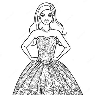Rozmalovka Barbi V Bliskuchii Sukni 90865-30780