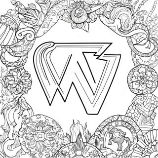 Rozmalovka Logotipu Wwe 91123 30983
