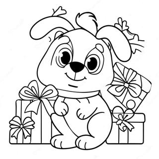 Bluyi Z Rizdvianimi Podarunkami Storinka Dlia Rozmalovki 92274-31956