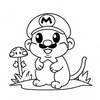 Rozmalovka Z Veselim Kotom Mario Z Gribom 95616 34786