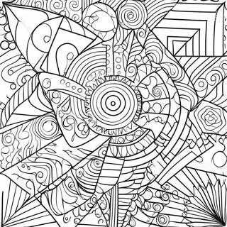 Rozmalovka Kolorovikh Geometrichnikh Form Optichnoyi Iliuziyi 96104-35161