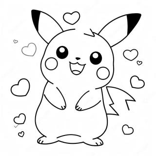 Rozmalovka Milikh Pikachu Z Serdechkami 96156 35204