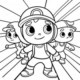 Яскраві Персонажі Subway Surfers Розмальовка Розмальовки