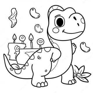 Rozmalovka Dinozavra Z Dnem Narodzhennia 96799-35863