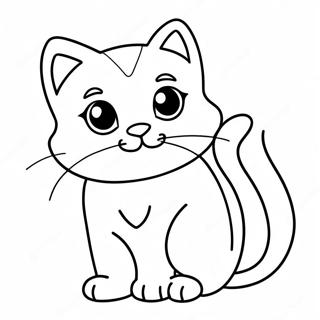 Розмальовка Цікаве Бродяче Кошеня Розмальовки