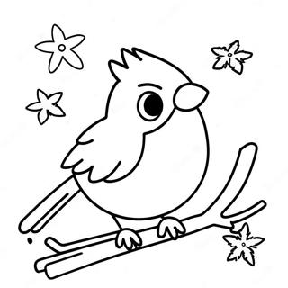 Rozmalovka Grailivogo Kardinala Zi Snizhinkami 99627-38400